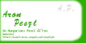 aron peszl business card